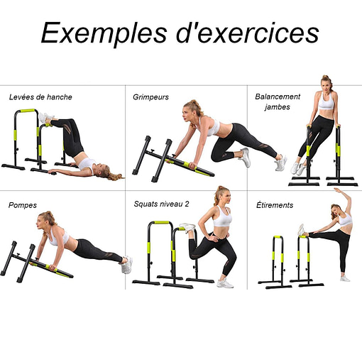 Barres Parallèles Musculation B3930 Exercices Femme | WO-Calisthenics